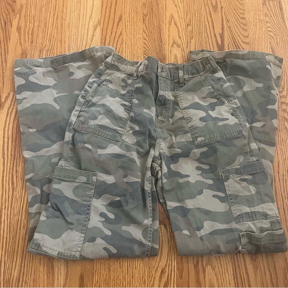 Camouflage Cargo Wide Leg Pants